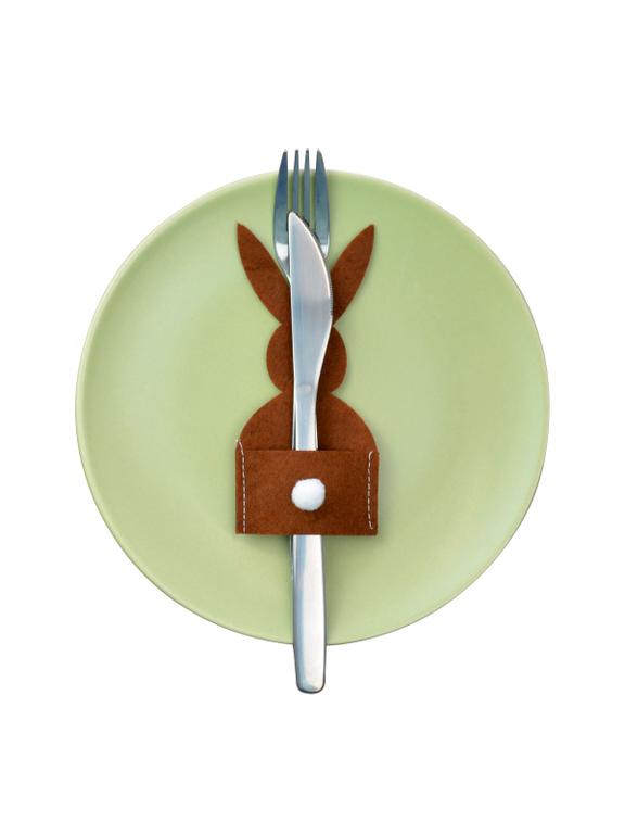 Filcowe etui na sztućce - zajączki (2 szt.)