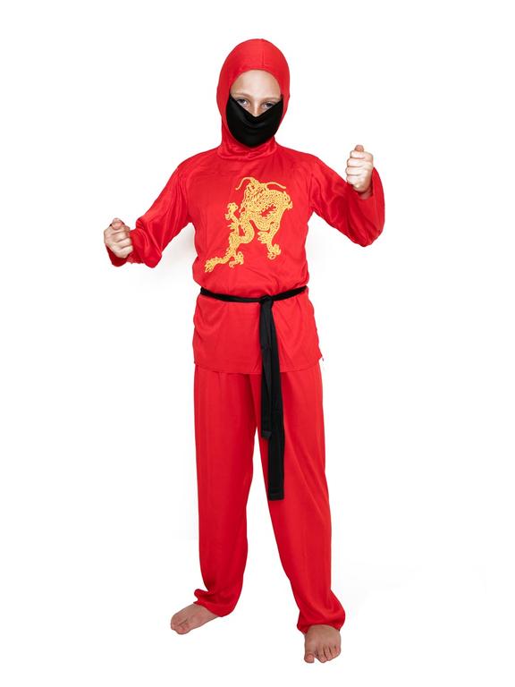 Strój dziecięcy - Czerwony ninja - rozmiar S
