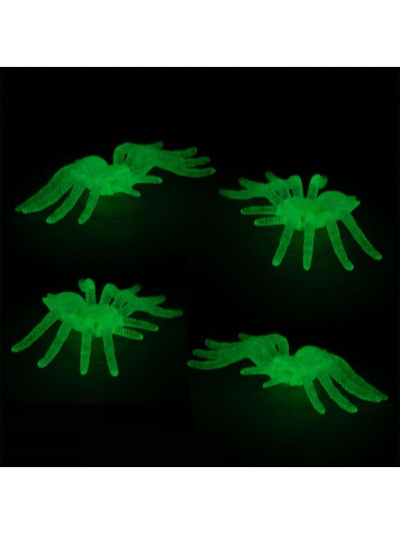 Świecące w ciemności pająki z przyssawką (2 szt.)