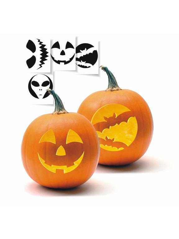 Szablony do dyni halloweenowej (10 szt.)