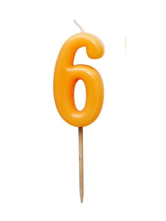 Świeczka kolorowa na szpilce nr 6