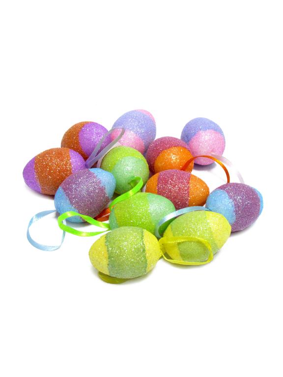 Pisanki brokatowe (12 szt.)