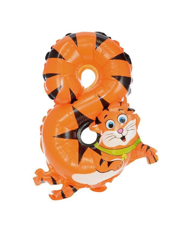 Balon foliowy cyferka zwierzątko nr 8