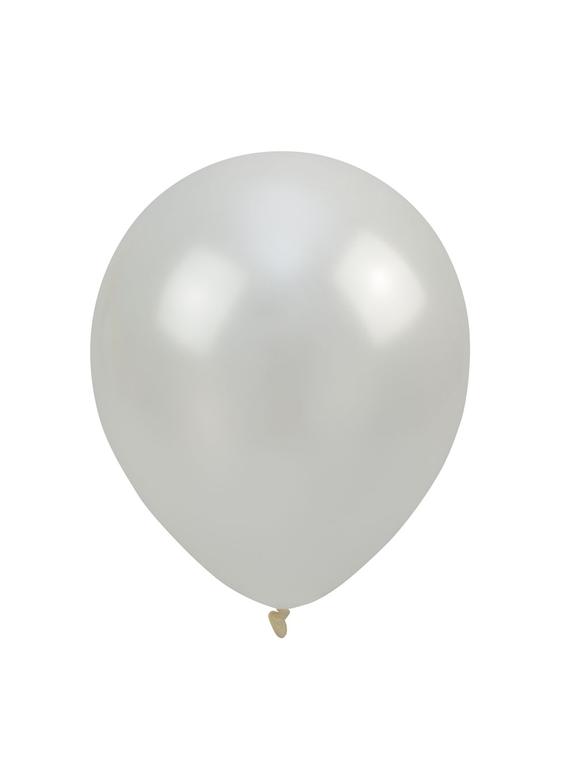 Balony metalizowane 12'' białe (100 szt.)