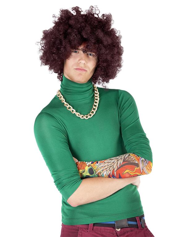 Peruka afro XXL brązowa