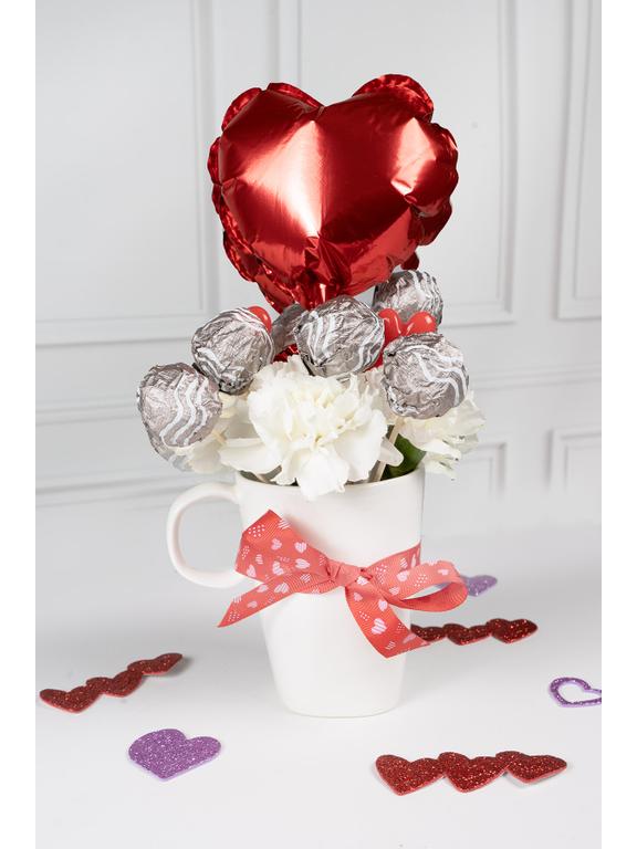 Balon foliowy na patyczku serce czerwony