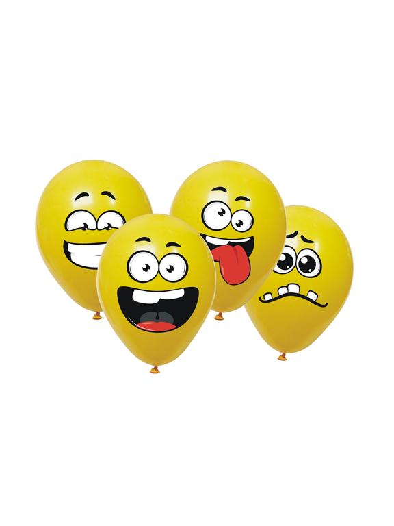 Balony Buźki - zrób to sam (4 wzory) (6 szt.)