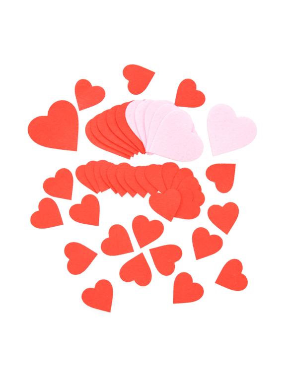 Mix serduszek dekoracyjnych (38 szt.)