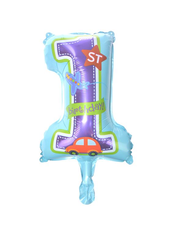 Balon foliowy roczek - niebieski