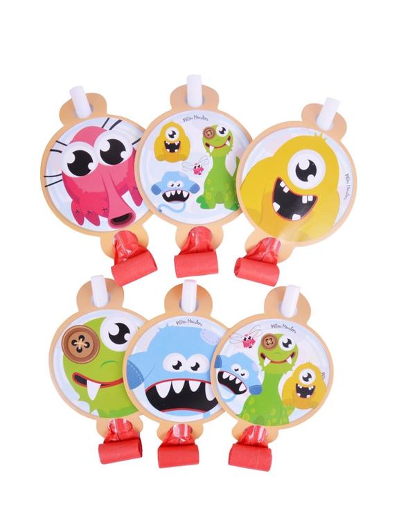 Gwizdki medalion - Pillow Monsters (6 szt.)