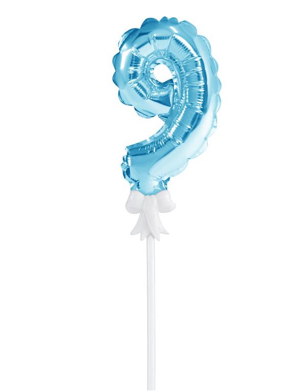 Balon foliowy na patyczku nr 9 niebieski