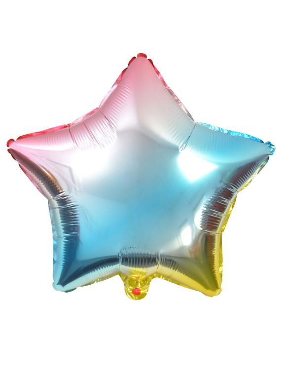 Balon foliowy tęczowy gwiazda
