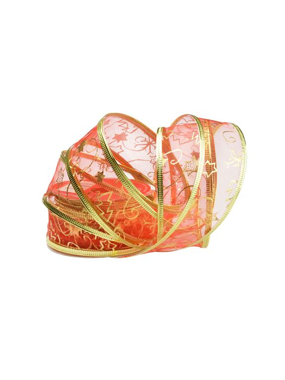 Taśma dekoracyjna na szpuli czerwona