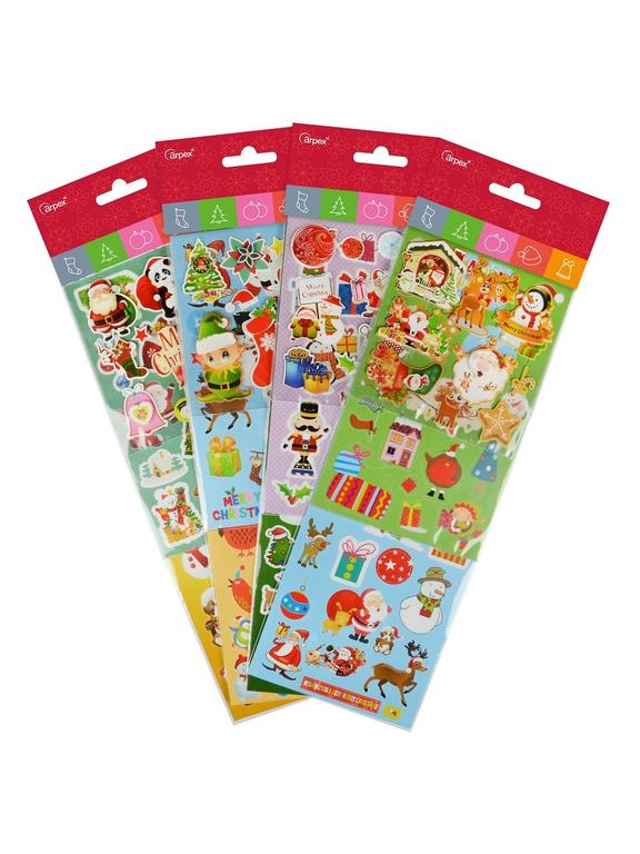 Zestaw naklejek świątecznych