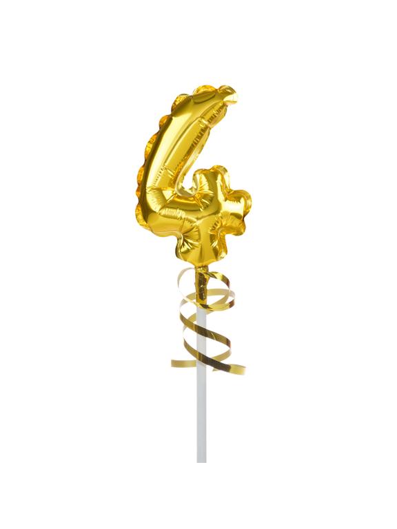 Balon foliowy na patyczku nr 4 złoty