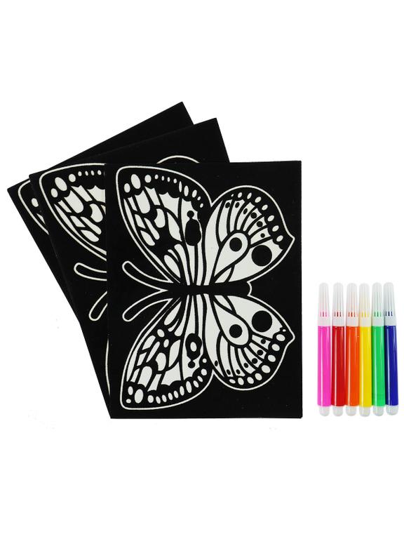 Aksamitna kolorowanka - motyl