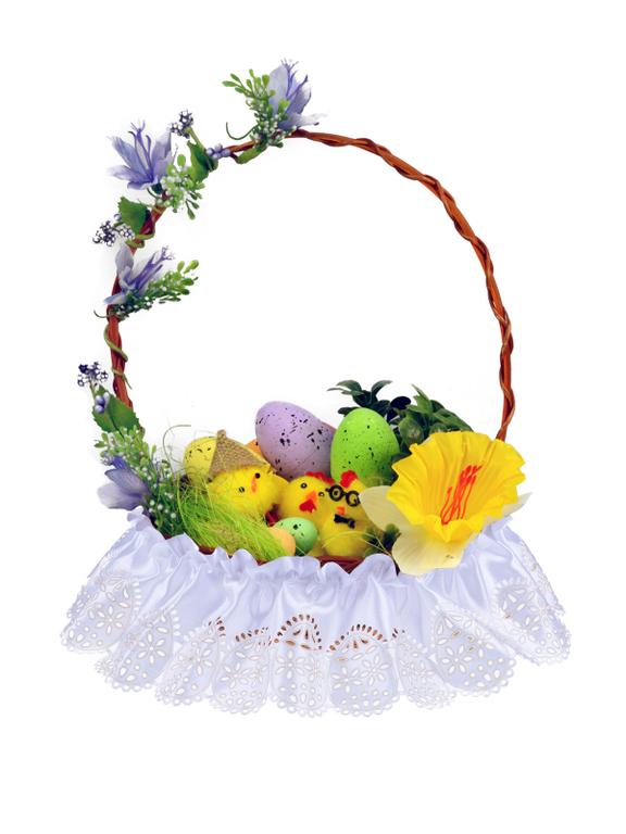 Serwetka atłasowa zdobiąca koszyczek