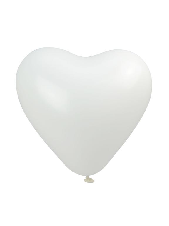 Balony serca białe (25 szt.) PROMOCJA