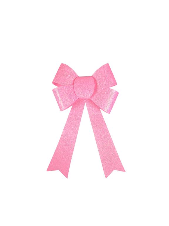 Kokarda brokatowa duża różowa