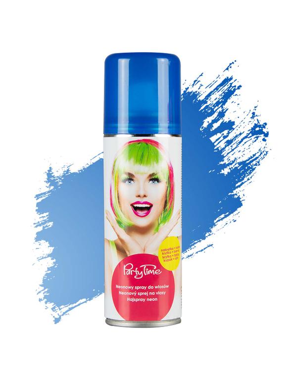 Neonowy spray do włosów niebieski