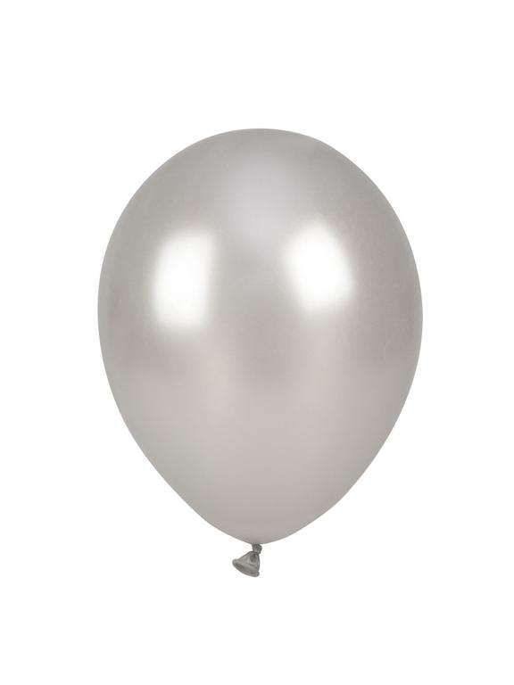 Balony metalizowane 10" srebrne nr 076 (100 szt.)