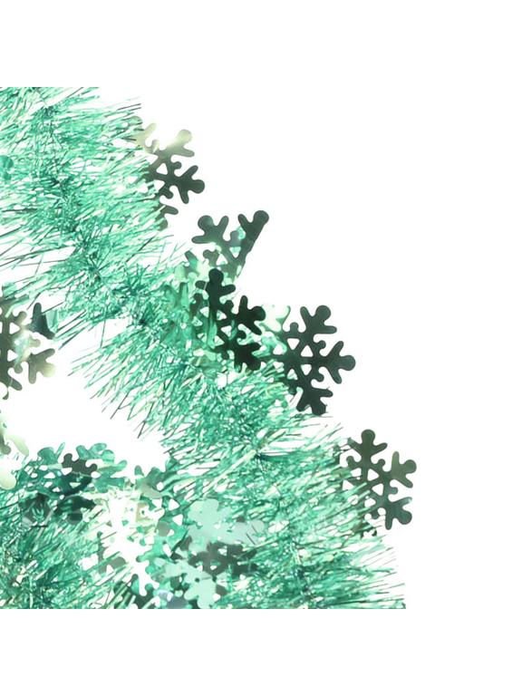 Łańcuch dekoracyjny - śnieżynki miętowy
