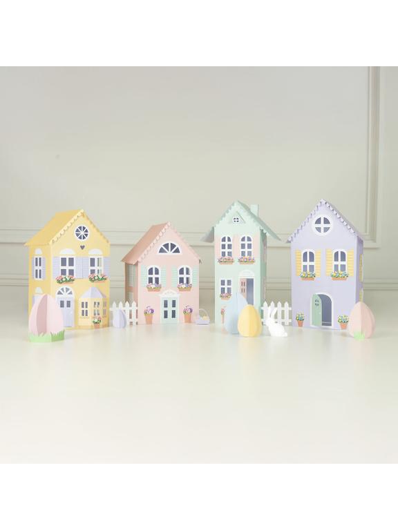 Wiosenne domki DIY (4 szt.)