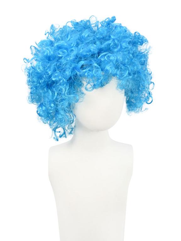 Peruka afro XXL niebieska