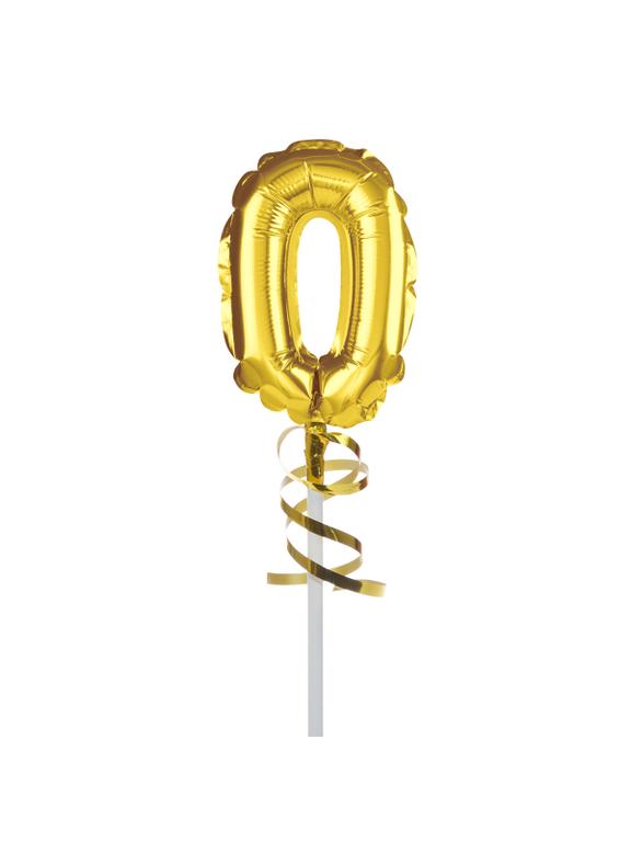 Balon foliowy na patyczku nr 0 złoty