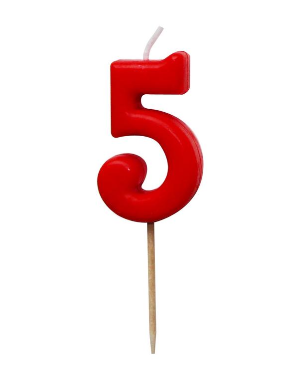 Świeczka kolorowa na szpilce nr 5