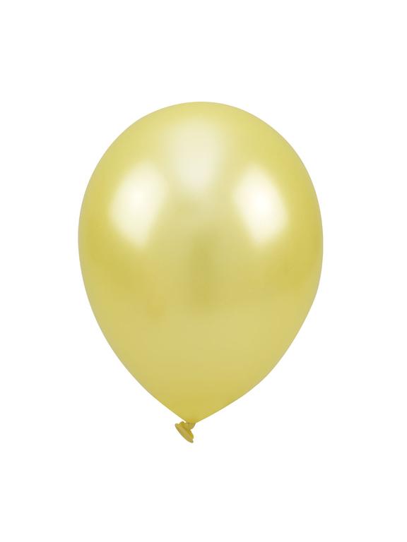 Balony metalizowane 12'' żółte (100 szt.)