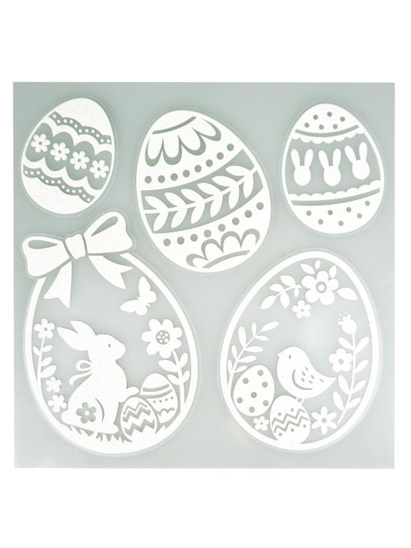 Ażurowe naklejki z brokatem