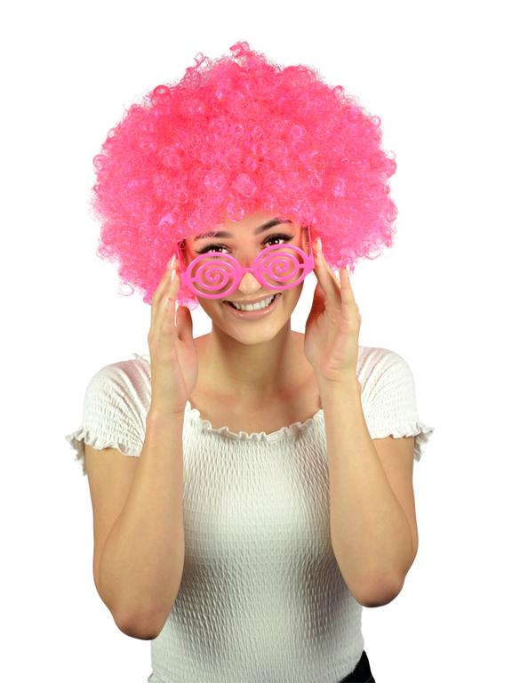 Peruka afro XXL różowa