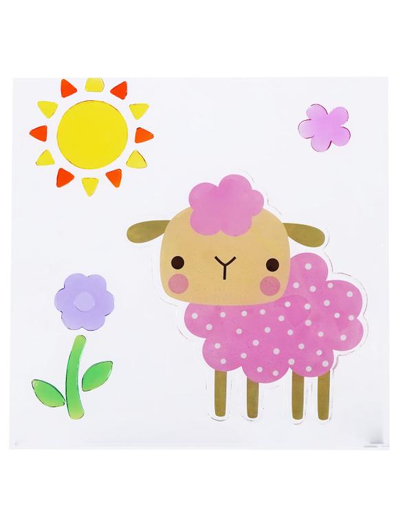 Żelowa naklejka na okno - baranek