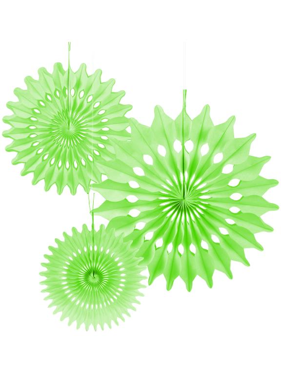 Rozety dekoracyjne (3 szt.) limonkowe - FSC Mix Credit