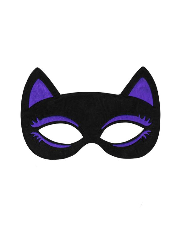 Maska na Halloween (flokowana) - Kot