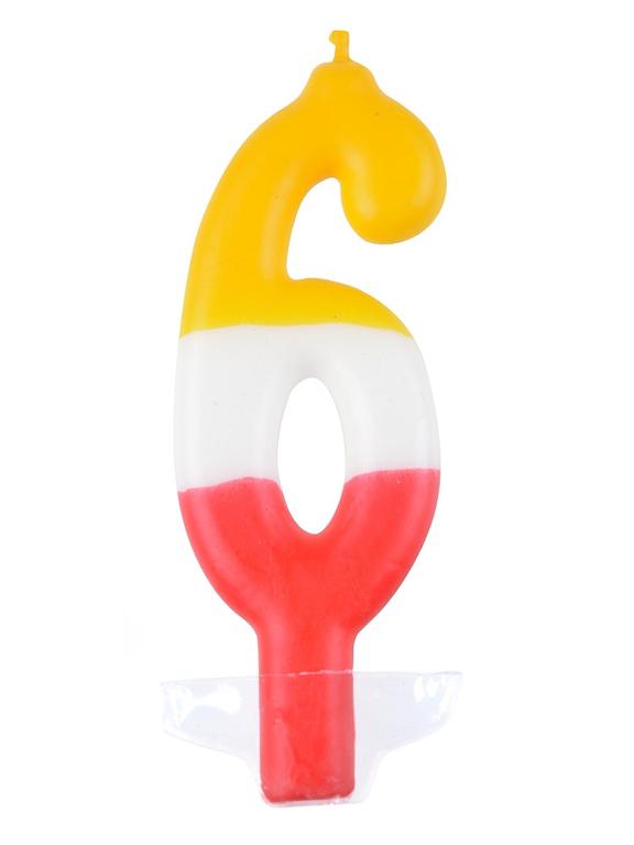 Świeczka cyferka - kolor nr 6