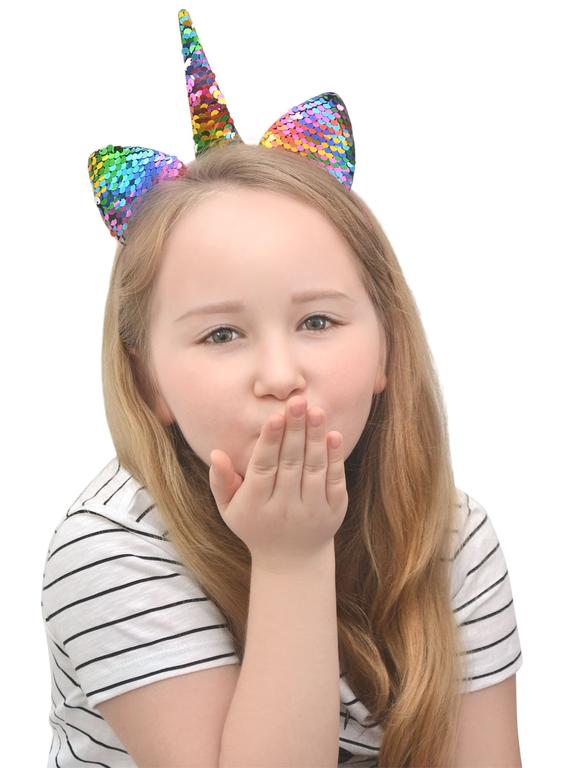 Opaska jednorożec disco (z cekinami dwustronnymi)