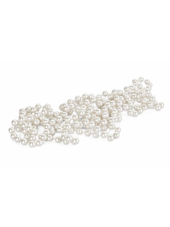 Łańcuch perełki 8mm perłowy biały