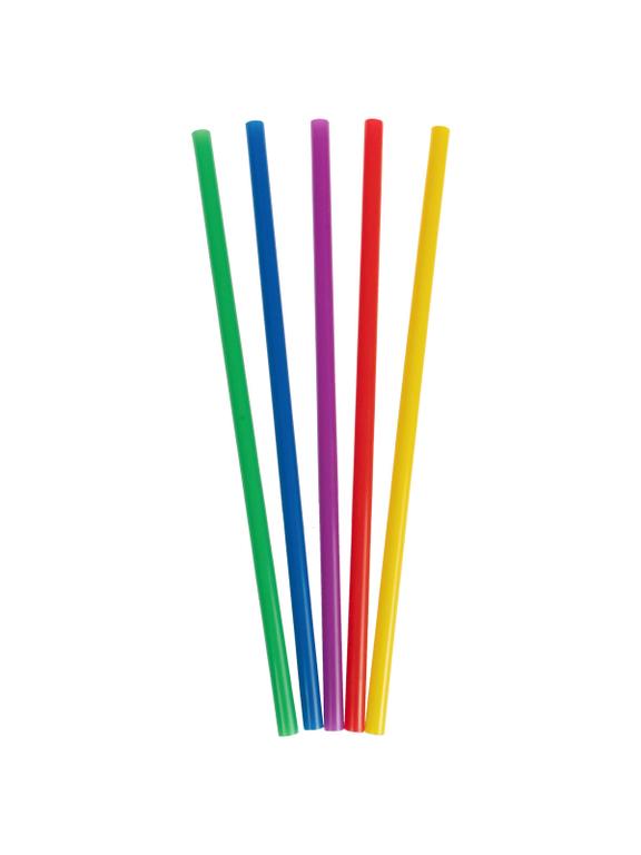 Słomki wielorazowe - proste mix kolorów (20 szt.)