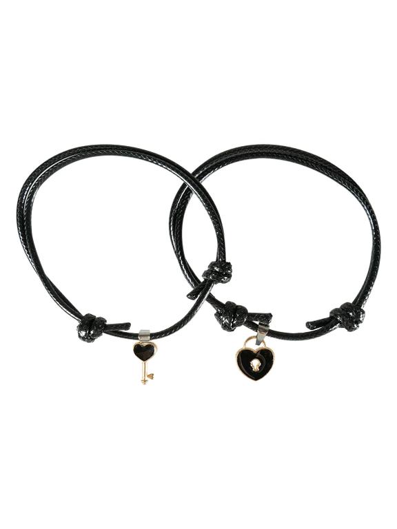 Komplet bransoletek - klucz do serca (2 szt.)