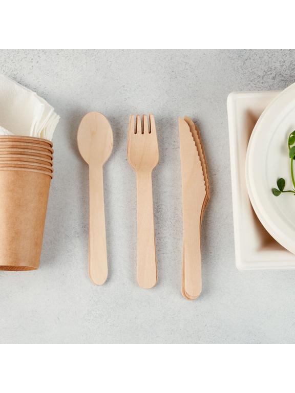 Widelce drewniane (100 szt.) - FSC 100%