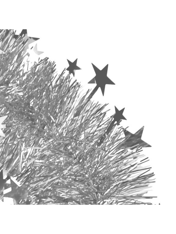 Łańcuch dekoracyjny - gwiazdki srebrny