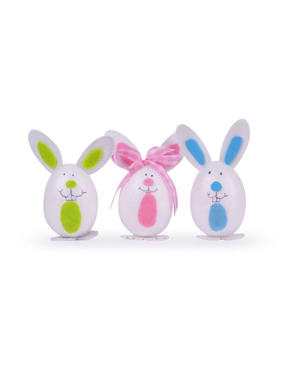 Zające zrób to sam (jajka x3, elementy do zdobienia)