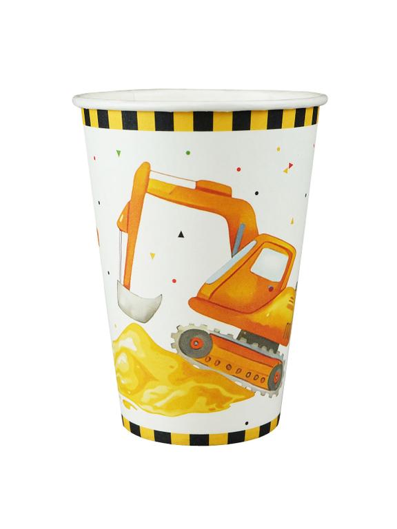 Kubki papierowe - plac budowy (8 szt.)