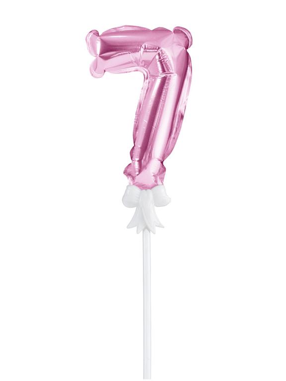 Balon foliowy na patyczku nr 7 różowy