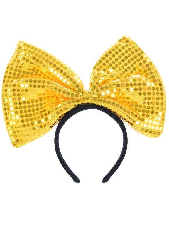 Kokarda na opasce - gigant (cekiny) żółta