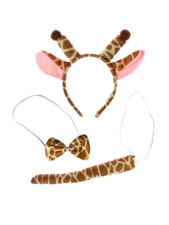 Komplet zwierzątka z ogonkiem - żyrafa