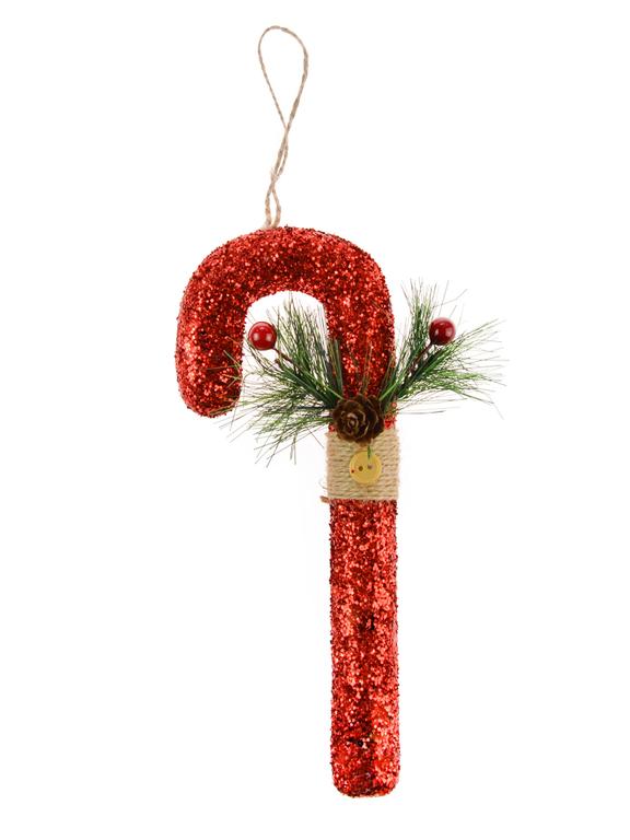 Brokatowa laska choinkowa