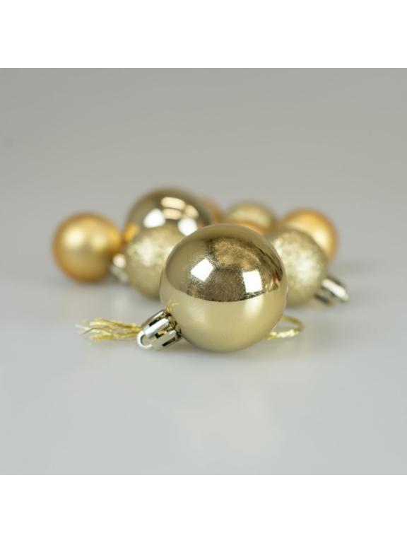 Zestaw dekoracji w bombce (9 szt.) - złote